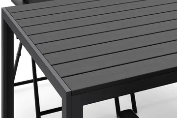 Siri Rektangulärt utebord 150 cm med 4 Sanna utestolar - Svart - Utemöbler & utemiljö - Utegrupp - Matgrupp utomhus