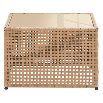 Soffa utomhus med Bord 2-Sits Omegana Konstrotting - Beige/Svart - Utemöbler & utemiljö - Utegrupp - Soffgrupp utomhus