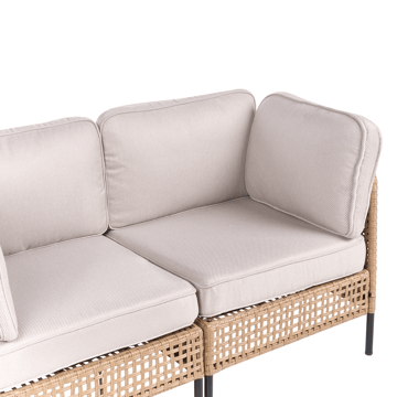 Soffa utomhus med Bord 2-Sits Omegana Konstrotting - Beige/Svart - Utemöbler & utemiljö - Utegrupp - Soffgrupp utomhus