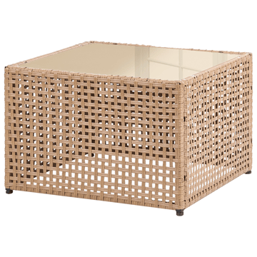 Soffa utomhus med Bord 2-Sits Omegana Konstrotting - Beige/Svart - Utemöbler & utemiljö - Utegrupp - Soffgrupp utomhus
