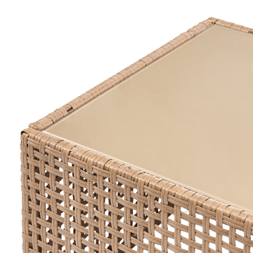 Soffa utomhus med Bord 2-Sits Omegana Konstrotting - Beige/Svart - Utemöbler & utemiljö - Utegrupp - Soffgrupp utomhus