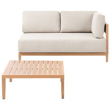 Soffa utomhus med Bord 2-Sits Sampieri - Brun/Beige - Utemöbler & utemiljö - Utegrupp - Soffgrupp utomhus