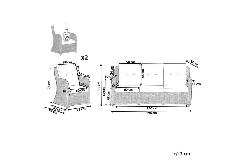Soffgrupp Alessano - Utemöbler & utemiljö - Utegrupp - Soffgrupp utomhus