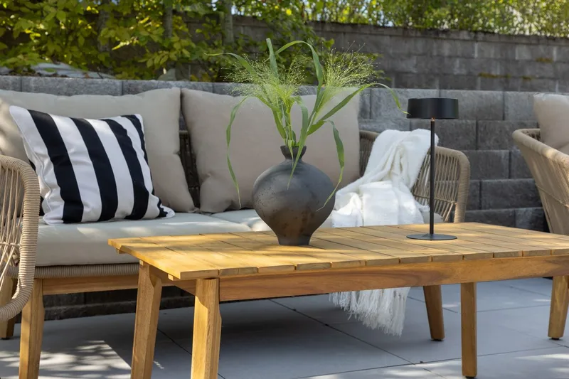 Soffgrupp Chania 2-sits Soffa + 2 Fåtöljer med bord Utomhus - Brun - Utemöbler & utemiljö - Utegrupp - Soffgrupp utomhus