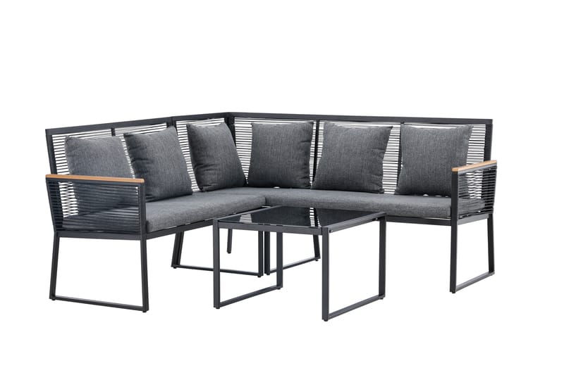 Dallas Soffgrupp Utomhus 5-sits - Svart - Utemöbler & utemiljö - Loungemöbler - Loungeset & loungegrupp