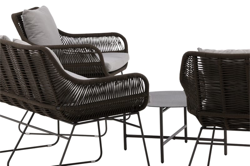 Davao Soffgrupp Utomhus 4-sits - Mörkgrå - Utemöbler & utemiljö - Loungemöbler - Loungeset & loungegrupp