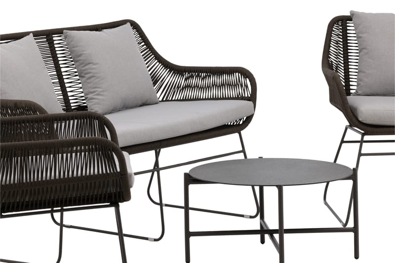 Davao Soffgrupp Utomhus 4-sits - Mörkgrå - Utemöbler & utemiljö - Loungemöbler - Loungeset & loungegrupp