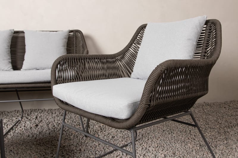 Davao Soffgrupp Utomhus 4-sits - Mörkgrå - Utemöbler & utemiljö - Loungemöbler - Loungeset & loungegrupp