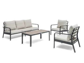 Soffgrupp Hillerstorp Hånger - Svart - Utemöbler & utemiljö - Utegrupp - Soffgrupp utomhus