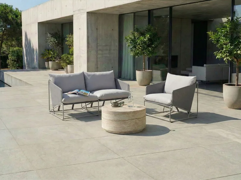 Soffgrupp utomhus 3-Sits Ponte - Grå - Utemöbler & utemiljö - Utegrupp - Soffgrupp utomhus