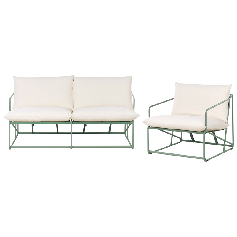 Soffgrupp utomhus 3-Sits Ponte - Grön/Beige - Utemöbler & utemiljö - Utegrupp - Soffgrupp utomhus
