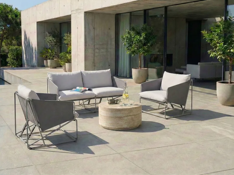 Soffgrupp utomhus 4-Sits Ponte - Grå - Utemöbler & utemiljö - Utegrupp - Soffgrupp utomhus