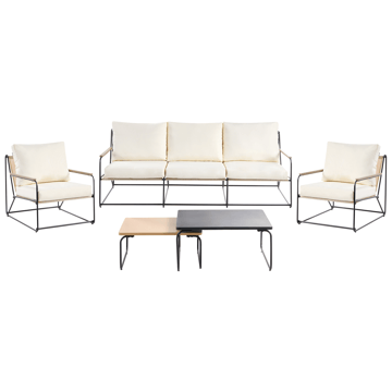 Soffgrupp utomhus 5-Sits Venaria med Bord - Svart/Beige - Utemöbler & utemiljö - Utegrupp - Soffgrupp utomhus