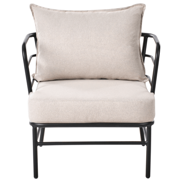 Soffgrupp utomhus 5-Sits Ponzone - Beige/Svart - Utemöbler & utemiljö - Utegrupp - Soffgrupp utomhus