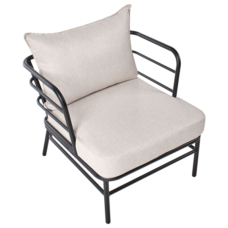 Soffgrupp utomhus 5-Sits Ponzone - Beige/Svart - Utemöbler & utemiljö - Utegrupp - Soffgrupp utomhus