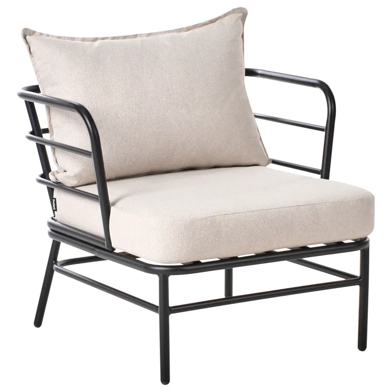 Soffgrupp utomhus 5-Sits Ponzone - Beige/Svart - Utemöbler & utemiljö - Utegrupp - Soffgrupp utomhus