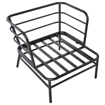 Soffgrupp utomhus 5-Sits Ponzone - Beige/Svart - Utemöbler & utemiljö - Utegrupp - Soffgrupp utomhus