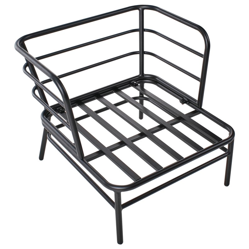 Soffgrupp utomhus 5-Sits Ponzone - Beige/Svart - Utemöbler & utemiljö - Utegrupp - Soffgrupp utomhus