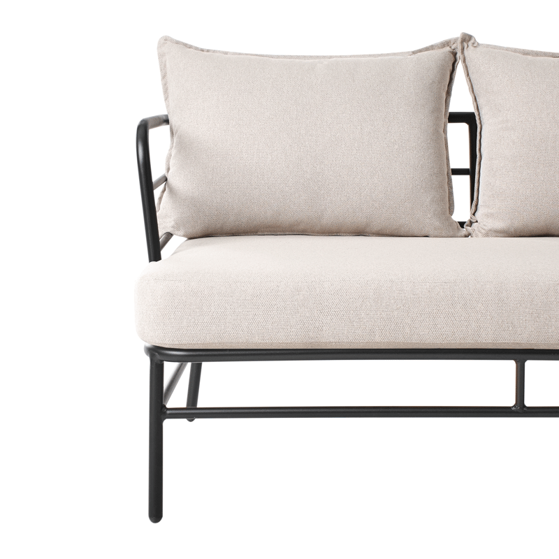 Soffgrupp utomhus 5-Sits Ponzone - Beige/Svart - Utemöbler & utemiljö - Utegrupp - Soffgrupp utomhus