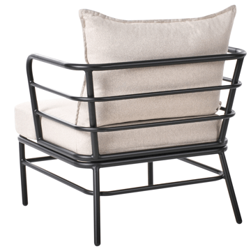 Soffgrupp utomhus 5-Sits Ponzone - Beige/Svart - Utemöbler & utemiljö - Utegrupp - Soffgrupp utomhus