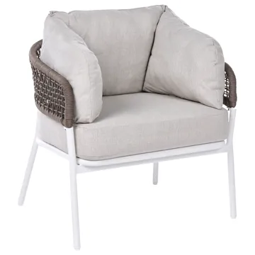 Soffgrupp utomhus 7-Sits Robella med Bord - Beige/Vit/Brun - Utemöbler & utemiljö - Utegrupp - Soffgrupp utomhus