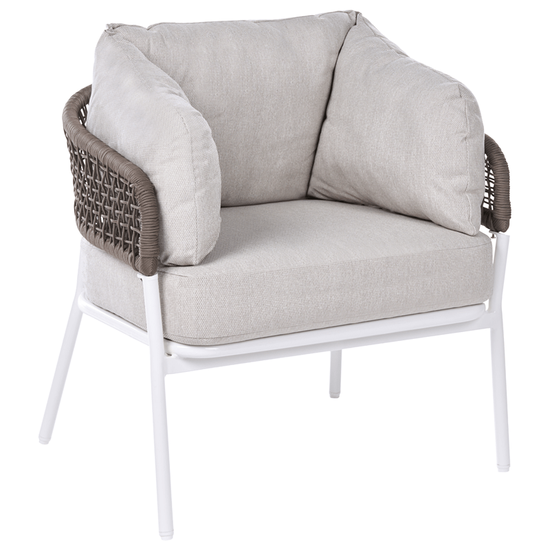 Soffgrupp utomhus 7-Sits Robella med Bord - Beige/Vit/Brun - Utemöbler & utemiljö - Utegrupp - Soffgrupp utomhus