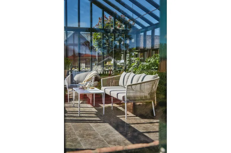 Soffgrupp Utomhus Hillerstorp Lersund Vit/Beige - Vit/Beige - Utemöbler & utemiljö - Utegrupp - Soffgrupp utomhus