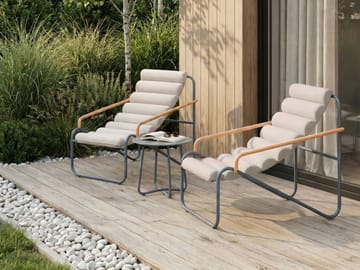 Soffgrupp utomhus med Bord 2-Sits Pasto - Grå/Beige - Utemöbler & utemiljö - Utegrupp - Cafegrupp & cafeset