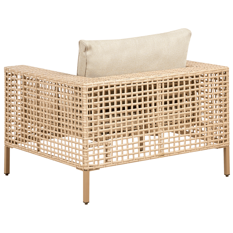 Soffgrupp utomhus med Bord 4-Sits Calasetta Högervänd Konstrotting - Beige - Utemöbler & utemiljö - Utegrupp - Soffgrupp utomhus