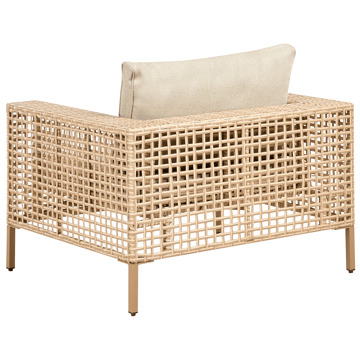 Soffgrupp utomhus med Bord 4-Sits Calasetta Vänstervänd Konstrotting - Beige - Utemöbler & utemiljö - Utegrupp - Soffgrupp utomhus