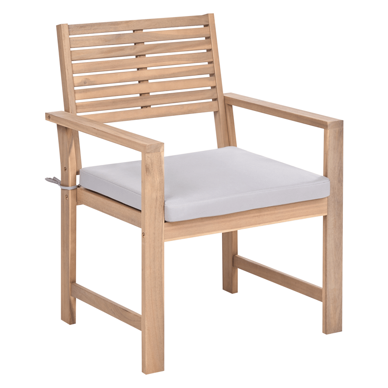 Soffgrupp utomhus med Bord 4-Sits Fiames Akaciaträ - Brun/Grå - Utemöbler & utemiljö - Utegrupp - Soffgrupp utomhus