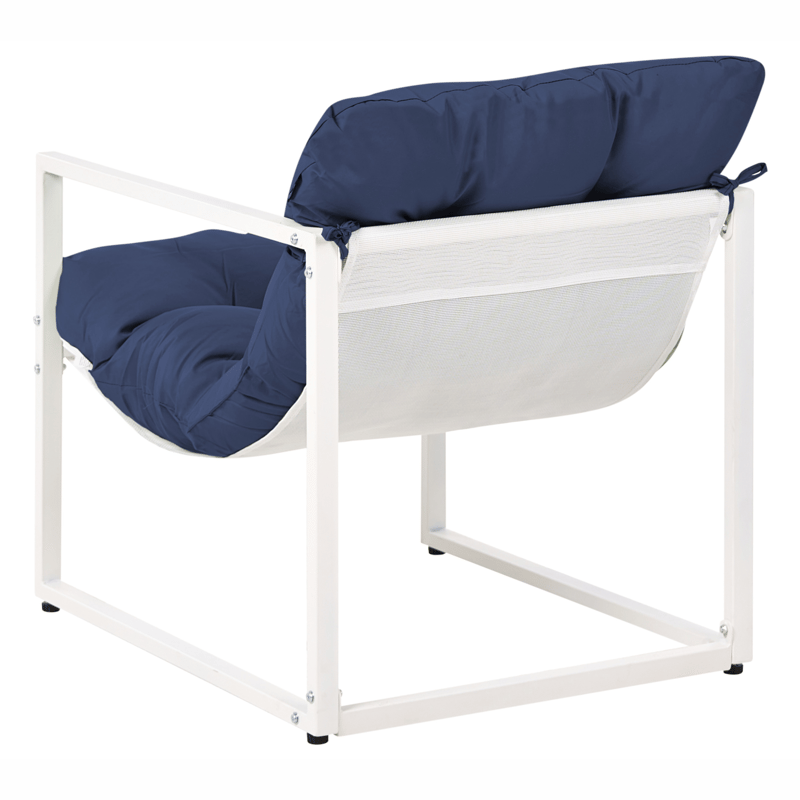 Soffgrupp utomhus med Bord 4-Sits Garda - Blå/Vit - Utemöbler & utemiljö - Utegrupp - Soffgrupp utomhus