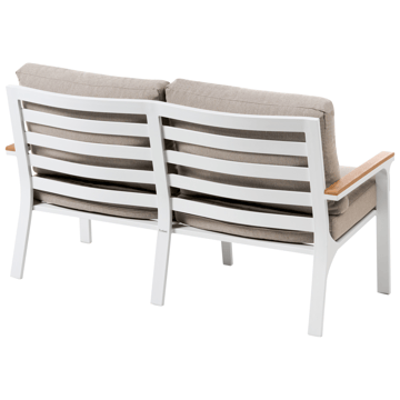 Soffgrupp utomhus med Bord 4-Sits Orero - Beige/Vit/Brun - Utemöbler & utemiljö - Utegrupp - Soffgrupp utomhus