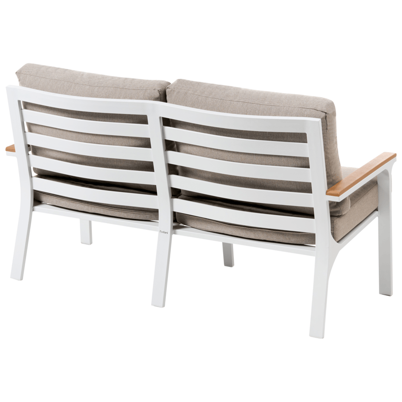 Soffgrupp utomhus med Bord 4-Sits Orero - Beige/Vit/Brun - Utemöbler & utemiljö - Utegrupp - Soffgrupp utomhus