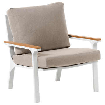 Soffgrupp utomhus med Bord 4-Sits Orero - Beige/Vit/Brun - Utemöbler & utemiljö - Utegrupp - Soffgrupp utomhus