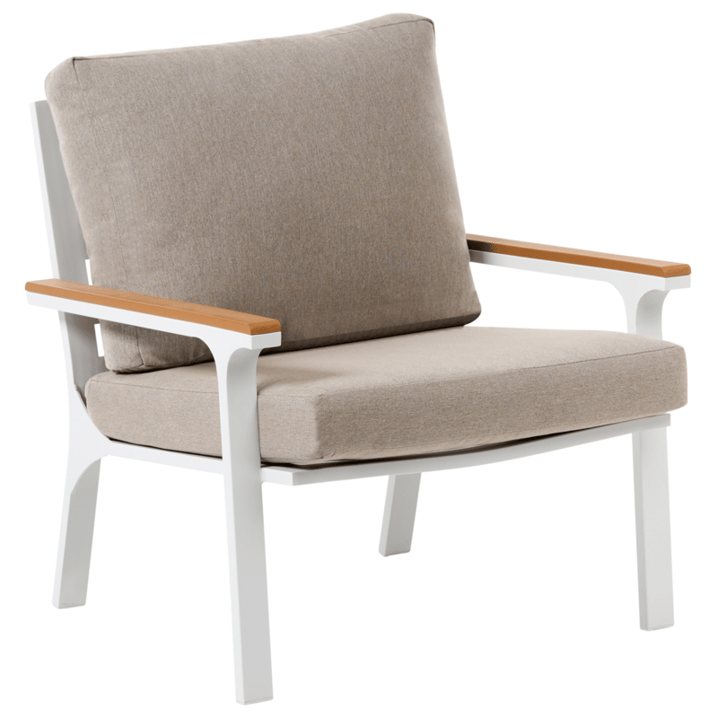 Soffgrupp utomhus med Bord 4-Sits Orero - Beige/Vit/Brun - Utemöbler & utemiljö - Utegrupp - Soffgrupp utomhus