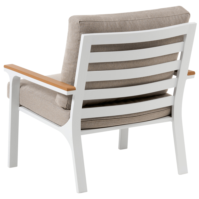 Soffgrupp utomhus med Bord 4-Sits Orero - Beige/Vit/Brun - Utemöbler & utemiljö - Utegrupp - Soffgrupp utomhus