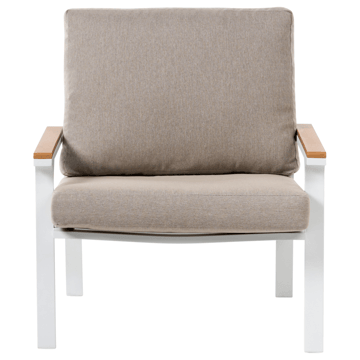 Soffgrupp utomhus med Bord 4-Sits Orero - Beige/Vit/Brun - Utemöbler & utemiljö - Utegrupp - Soffgrupp utomhus