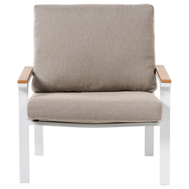 Soffgrupp utomhus med Bord 4-Sits Orero - Beige/Vit/Brun - Utemöbler & utemiljö - Utegrupp - Soffgrupp utomhus