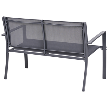 Soffgrupp utomhus med Bord 4-Sits Tavoleto - Mörkgrå - Utemöbler & utemiljö - Utegrupp - Soffgrupp utomhus