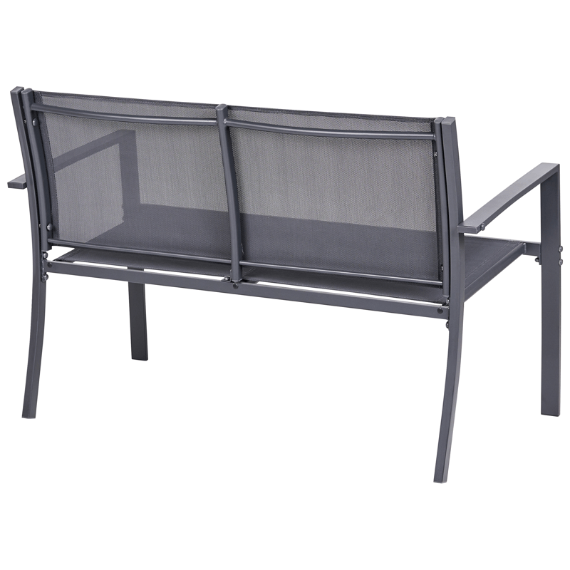 Soffgrupp utomhus med Bord 4-Sits Tavoleto - Mörkgrå - Utemöbler & utemiljö - Utegrupp - Soffgrupp utomhus