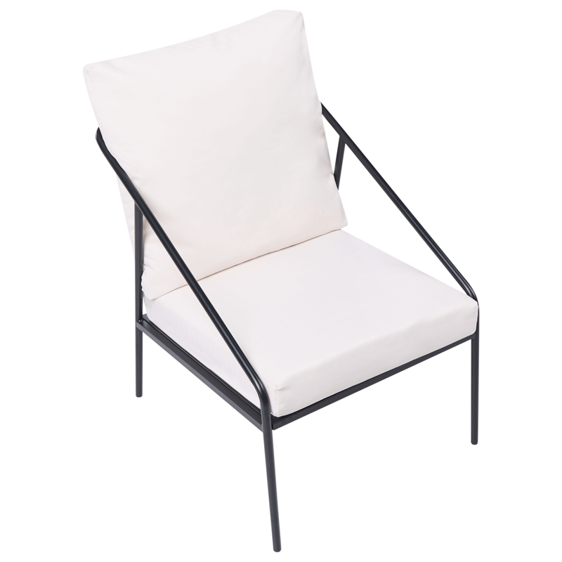 Soffgrupp utomhus med Bord 4-Sits Ustica - Svart/Vit - Utemöbler & utemiljö - Utegrupp - Soffgrupp utomhus