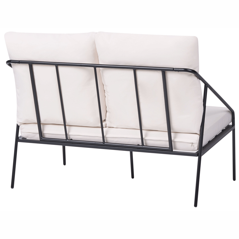 Soffgrupp utomhus med Bord 4-Sits Ustica - Svart/Vit - Utemöbler & utemiljö - Utegrupp - Soffgrupp utomhus