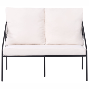 Soffgrupp utomhus med Bord 4-Sits Ustica - Svart/Vit - Utemöbler & utemiljö - Utegrupp - Soffgrupp utomhus