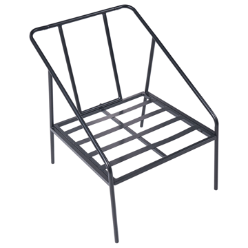 Soffgrupp utomhus med Bord 4-Sits Ustica - Svart/Vit - Utemöbler & utemiljö - Utegrupp - Soffgrupp utomhus