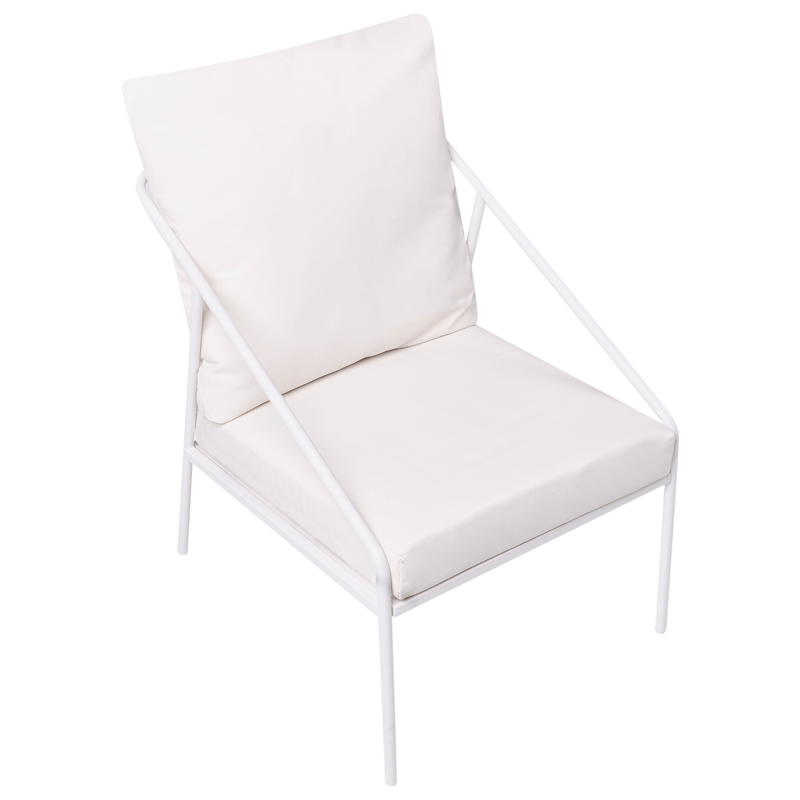 Soffgrupp utomhus med Bord 4-Sits Ustica - Vit/Svart - Utemöbler & utemiljö - Utegrupp - Soffgrupp utomhus