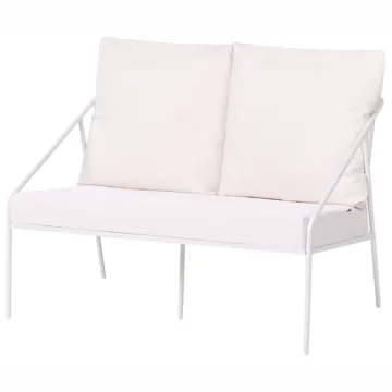 Soffgrupp utomhus med Bord 4-Sits Ustica - Vit/Svart - Utemöbler & utemiljö - Utegrupp - Soffgrupp utomhus