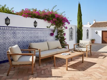 Soffgrupp utomhus med Bord 5-Sits Oneta - Brun/Beige - Utemöbler & utemiljö - Utegrupp - Soffgrupp utomhus