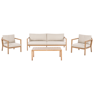 Soffgrupp utomhus med Bord 5-Sits Oneta - Brun/Beige - Utemöbler & utemiljö - Utegrupp - Soffgrupp utomhus