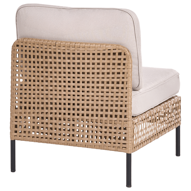 Soffgrupp utomhus med Bord 6-Sits Omegana Modulär Konstrotting - Beige/Svart - Utemöbler & utemiljö - Utegrupp - Soffgrupp utomhus